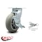 Service Caster 6 Inch Thermoplastic Rubber Caster with Roller Bearing and Brake/Swivel Lock SCC SCC-30CS620-TPRRD-TLB-BSL - alternate 6